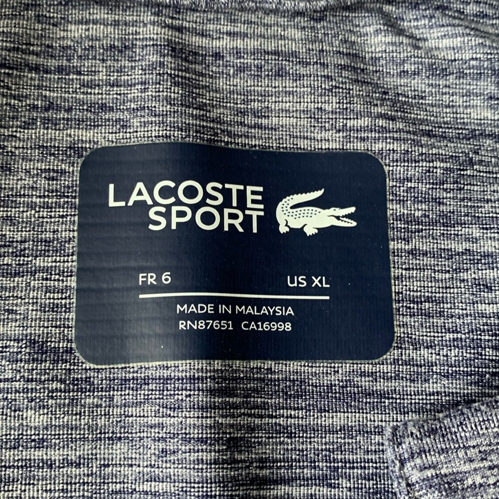 Lacoste Sport Blue Lightweight Jacket with Mock Neck - Picture 2 of 16